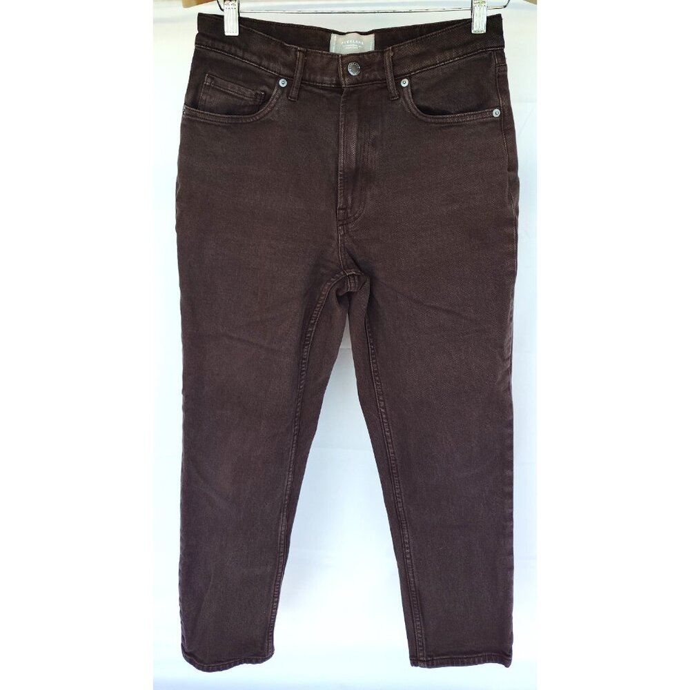 Everlane The Original Cheeky Jean Womens 28 Crop Brown Denim Organic Cotton